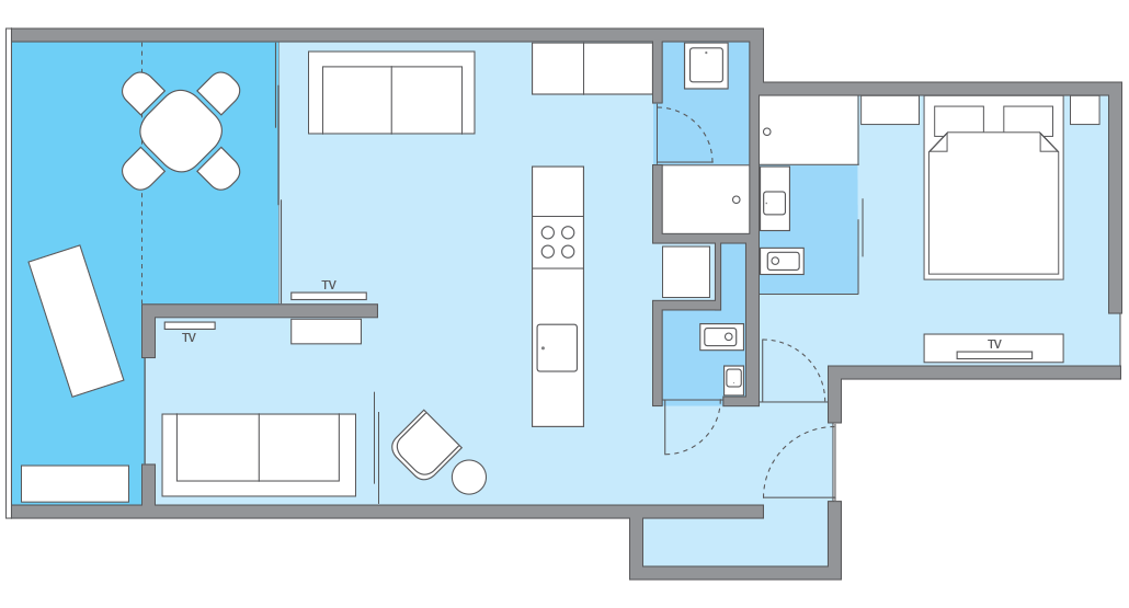 Aquamarina Resort apartment 2 – Ground Plan